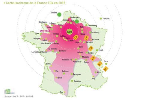 map isochronous france